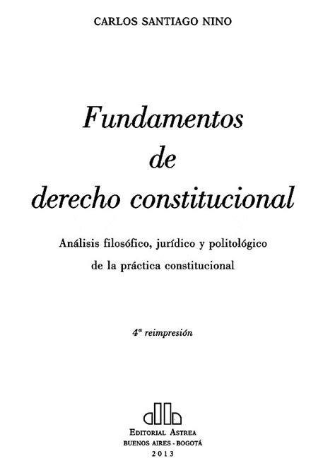 Download Pdf Nino Carlos Santiago Fundamentos De Derecho Constitucional J0v691kmorqx