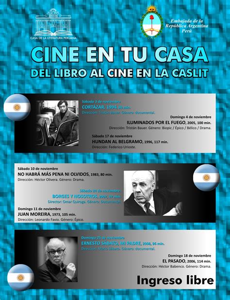 EN NOVIEMBRE Ciclo De Cine Argentino En La CASLIT Casa De La