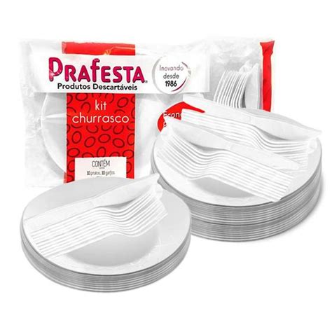 Kit Churrasco Refor Ado Garfos Facas Descart Vel Pessoas Prafesta