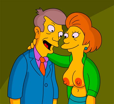 Hentai Busty Big Breasts Edna Krabappel Erect Nipples No Bra Seymour