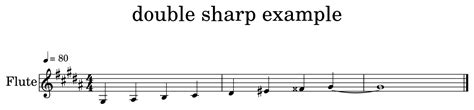 double sharp example - Sheet music for Flute