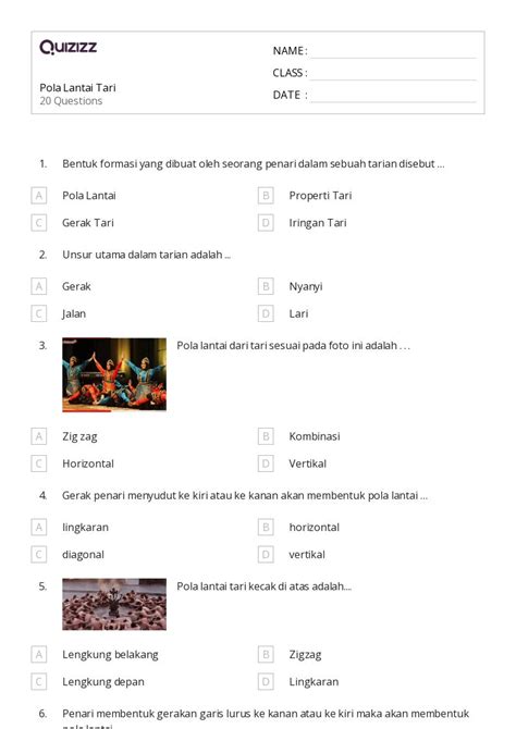 Lembar Kerja Pola Bentuk Untuk Kelas Di Quizizz Gratis Dapat