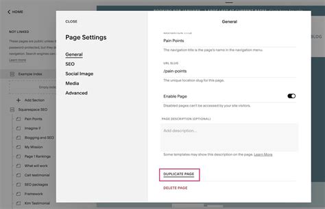 How To Duplicate A Page On Your Squarespace Website Lauren Taylar