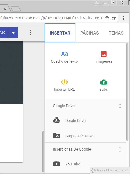 Insertar Tutorial De Google Sites Abrirllave