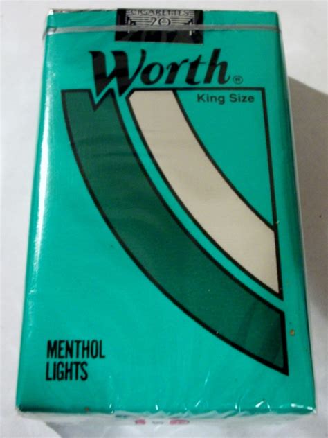 Worth Menthol Lights King Size Vintage American Cigarette Pack