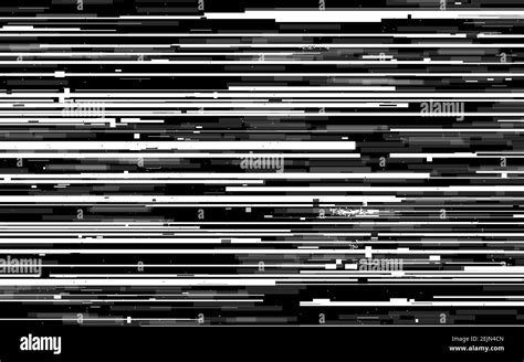 Struktur Der Glitch Linien Analoge Vhs Verzerrung Wei E Und Schwarze