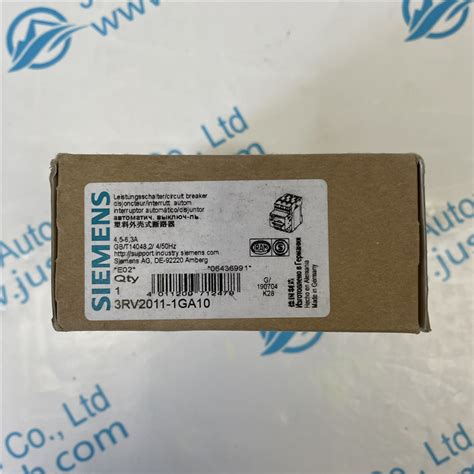 SIEMENS Molded Case Circuit Breaker 3RV2011 1GA10 Circuit Breaker Size