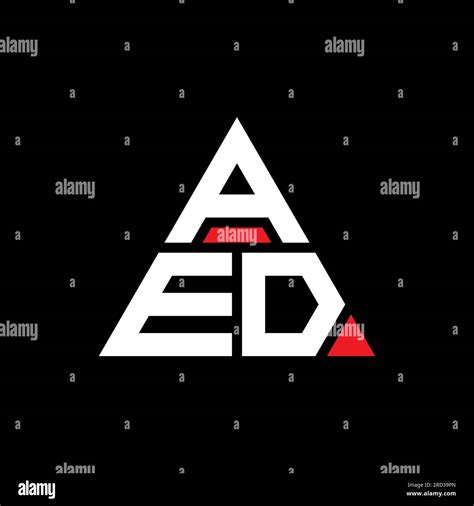 AED triangle letter logo design with triangle shape. AED triangle logo ...