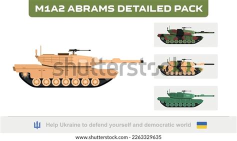 4 Versions M1a2 Abrams Different Camouflage Stock Vector (Royalty Free ...