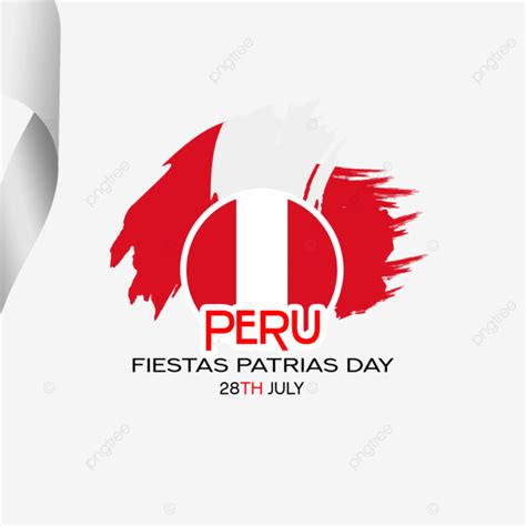 Peru Fiestas Patrias Dia En Fondo De Pincel Png Dibujos Fiestas