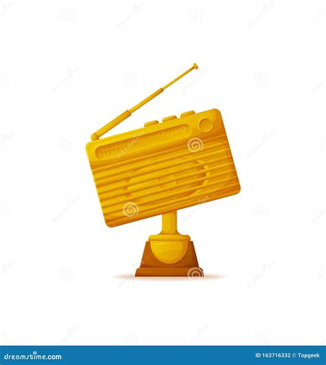 Award For Best Radio Station Silver And Gold Stock Vector