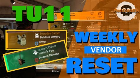 The Division 2 Weekly Vendor Reset Everyday Carrier And Hunters