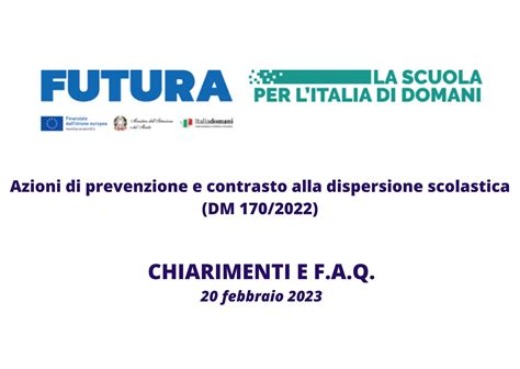 Pubblicate Le Seconde FAQ Inerenti Il PNRR AZIONI DI PREVENZIONE E