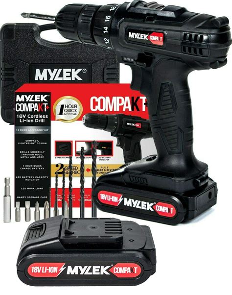 Buy Mylek V Cordless Drill Driver Lithium Ion Powerful Battery