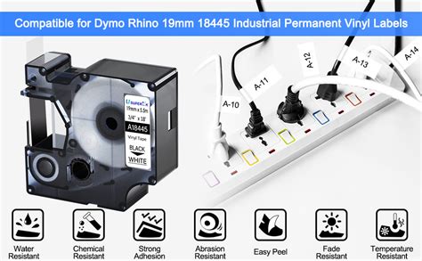 USUPERINK Paquete De 4 Cintas De Vinilo Permanentes Compatibles Con