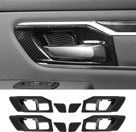 Amazon SQQP Carbon Fiber Inner Door Handle Bowl Cover Trim Frame