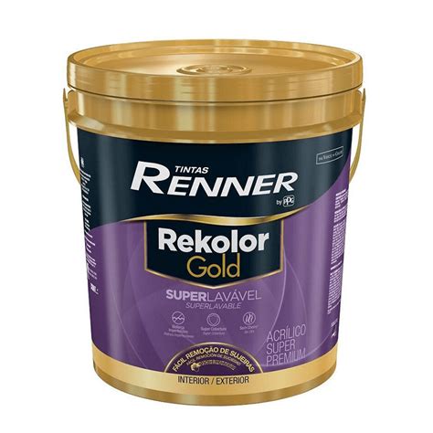 Tinta Acr Lica Rekolor Gold Superlav Vel Branco Eggshell L Renner