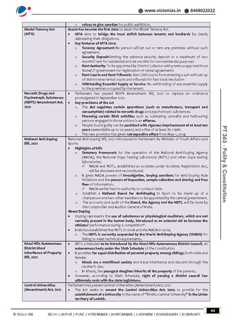 Vision Ias Pt Polity Classroom Study Material May To