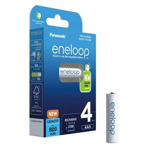 Panasonic Eneloop 1x4 Micro AAA 800mAh BK 4MCDE 4BE