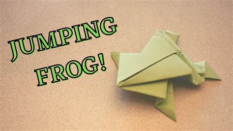 How To Make A Jumping Paper Frog 🐸origami Frog🐸 Youtube