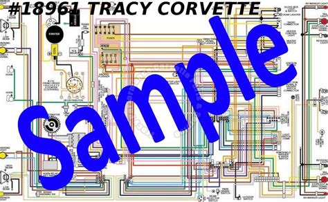 1965 Corvette Wiring Diagram Full Color Laminated 11 X 17 C2 Tracy Performance Corvette