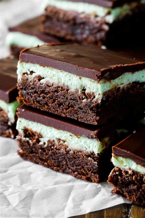 Classic Mint Chocolate Brownies Sally S Baking Addiction