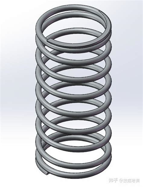 Solidworks建模案例3 压缩弹簧 知乎