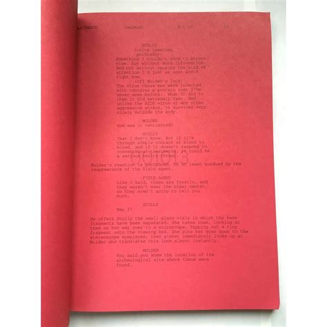 X-FILES Movie Script 9x12 in.