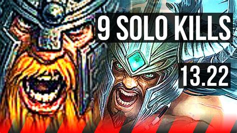 OLAF Vs TRYNDA TOP 9 Solo Kills 700 Games 1 1M Mastery KR