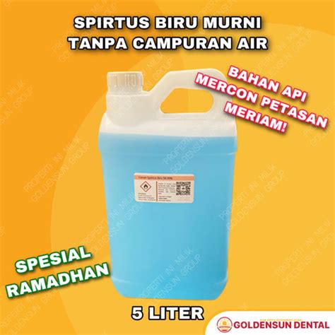 Jual CAIRAN SPIRTUS BIRU 5 LITER Murni Bahan Bakar Spiritus Pembakar