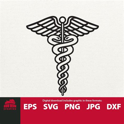 Caduceus Svg Caduceus Clip Art Medical Symbol Svg Caduceus Etsy