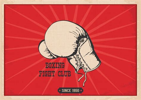 Hand Drawn Vintage Boxing Poster - Vector download