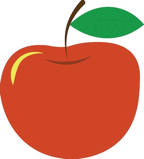 Illustration Vectorielle D Une Pomme Rouge Vecteur Premium