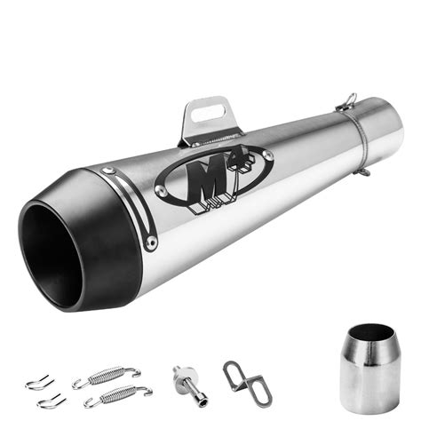 Carbon Fiber 38 51mm Universal Motorcycle Exhaust Muffler Pipe Silencer Canister Pipe Tailpipe