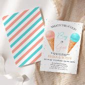 Ice Cream Gender Reveal Party Invitation Zazzle