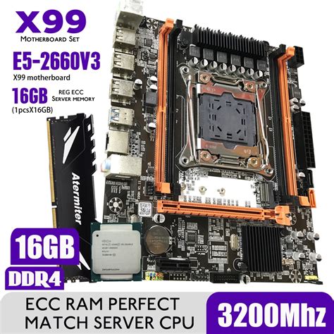 Atermiter X99 D4 DDR4 Motherboard Set With Xeon E5 2660 V3 LGA2011 3