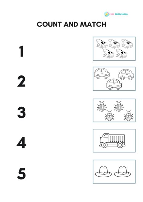 Printable Number Sheets For Preschool