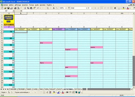 Tableau Excel Suivi Visite M Dicale Meteor