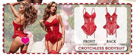 Avidlove Lace Bodysuit Lingerie For Women Sexy Garter Lingerie Set Teddy Lingerie At Amazon
