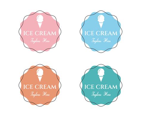 Ice cream logo design vector 12187850 Vector Art at Vecteezy