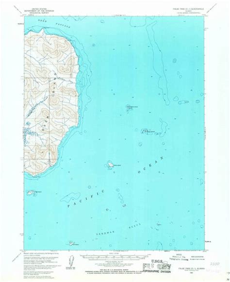 1963 False Pass, AK - Alaska - USGS Topographic Map v4 - Historic Pictoric