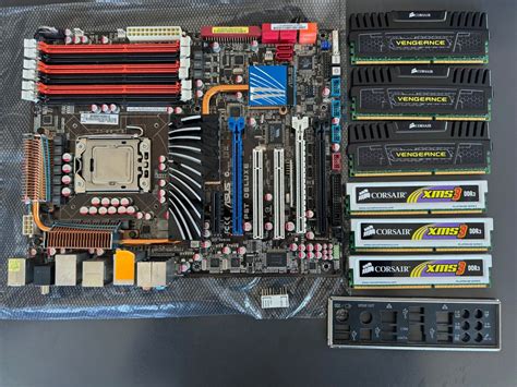 Used Asus P6t Deluxe Lga 1366 Atx Motherboard Bundle With Xeon X5670 And 21gb Ram Ubb Threads