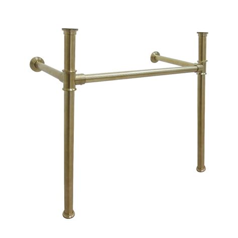 Kingston Brass Stainless Steel Console Table Legs In Brushed Brass Hvpb13687 The Home Depot