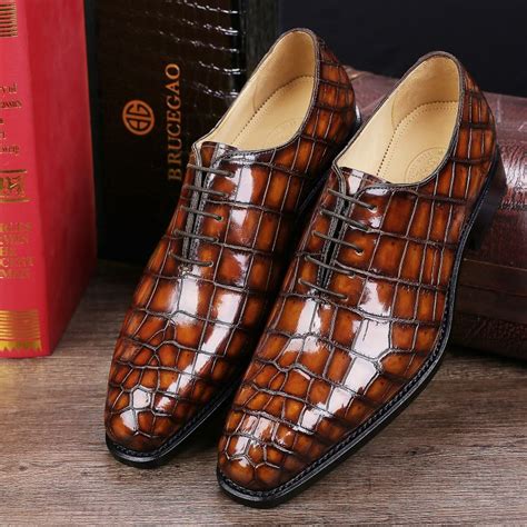 Handcrafted Men's Classic Alligator Leather Dress Shoes Goodyear Welt