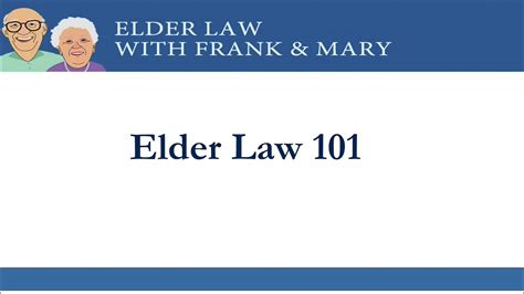 Arthur Bergeron Lecture Elder Law 101 YouTube