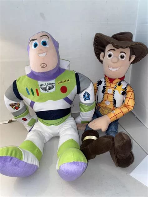 DISNEY PIXAR PLUSH Toy Story Woody Buzz Lightyear 23 Excellent