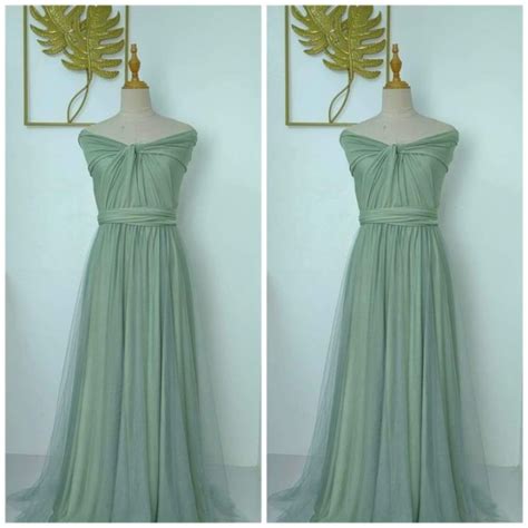 Sage Green Infinity Dress With Tulle Lazada Ph