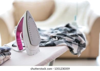 Modern Iron Clothes On Board Stock Photo 1351230359 | Shutterstock