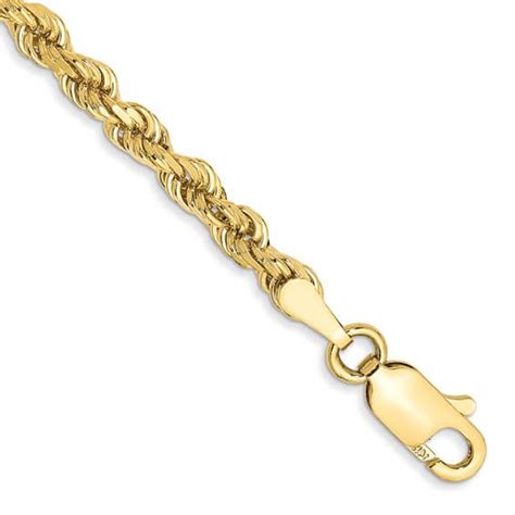 Gold Diamond Cut Rope Bracelet Heiser S Jewelry