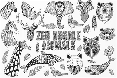 Zen Doodle Animals | Zen doodle, Doodles, Doodle art journals